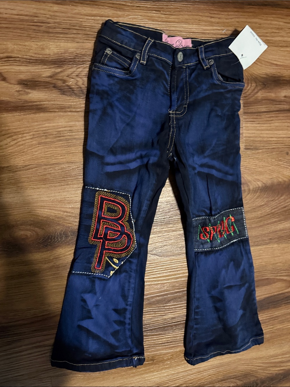 New Love Denim Navy Blue Girls Flared Jeans